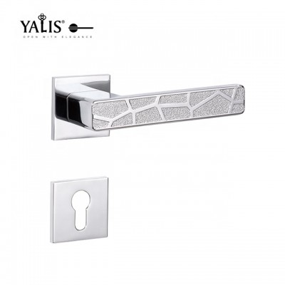 Zinc Alloy Door Handle Set Locks For Bathroom Passage Series Rosette Lever