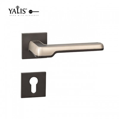 Security door interior zinc alloy double latch hot sale gate lock lever handle